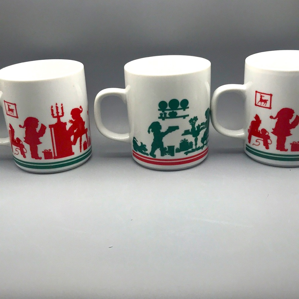 Vintage Avon 1984 Christmas Mugs set of 3